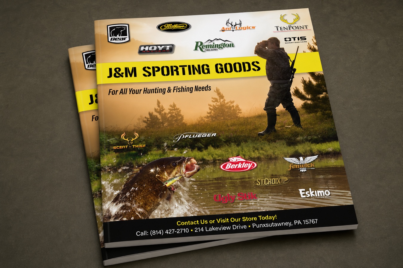 J&M Sporting Goods catalog mockup