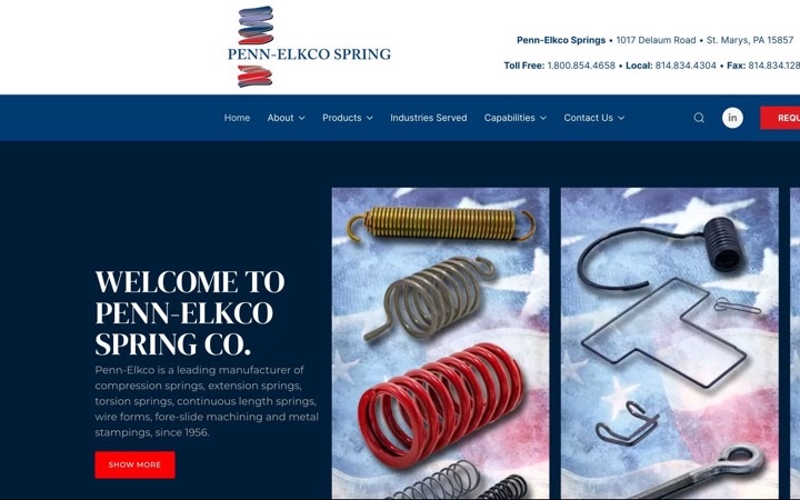 Homepage preview of Penn-Elkco Spring